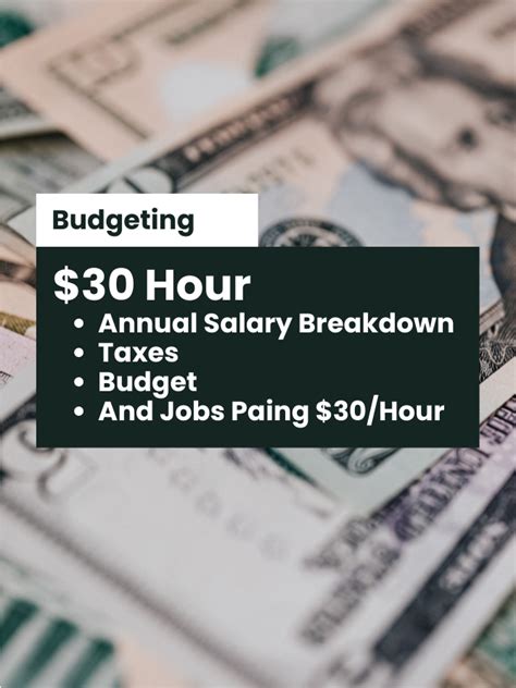 $30 an hour is how much a year after taxes|$30 hr to annual.